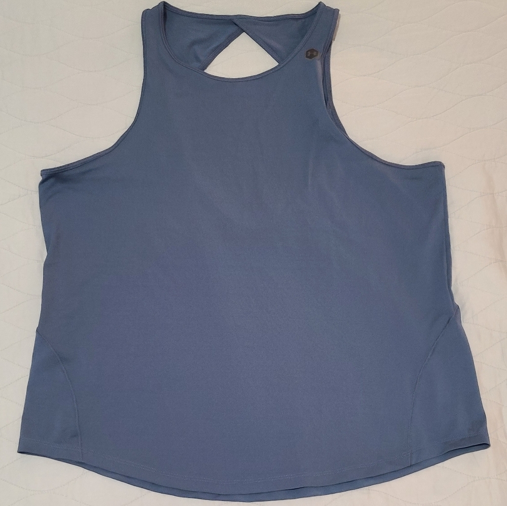 NWOT Under Armour Backless Heatgear Celliant Tank - Blue, Size XXL